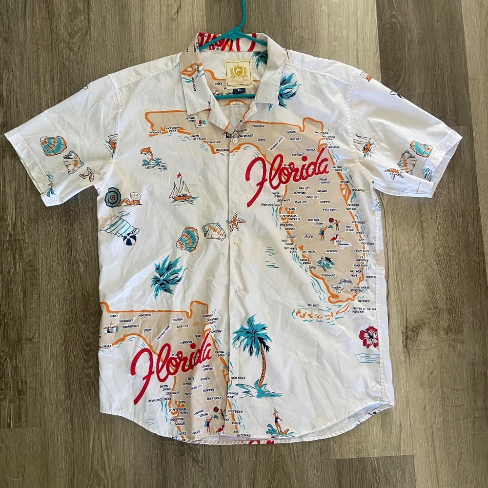 RARE Ace Ventura Florida RSVLTS John Ace button down men’s XL shirt